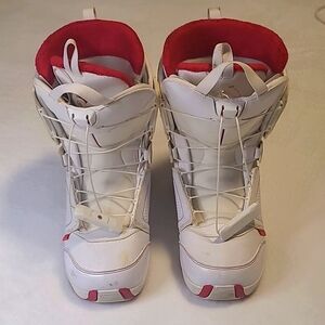 Salomon, Snowboard Boots, White and Fushia Pink